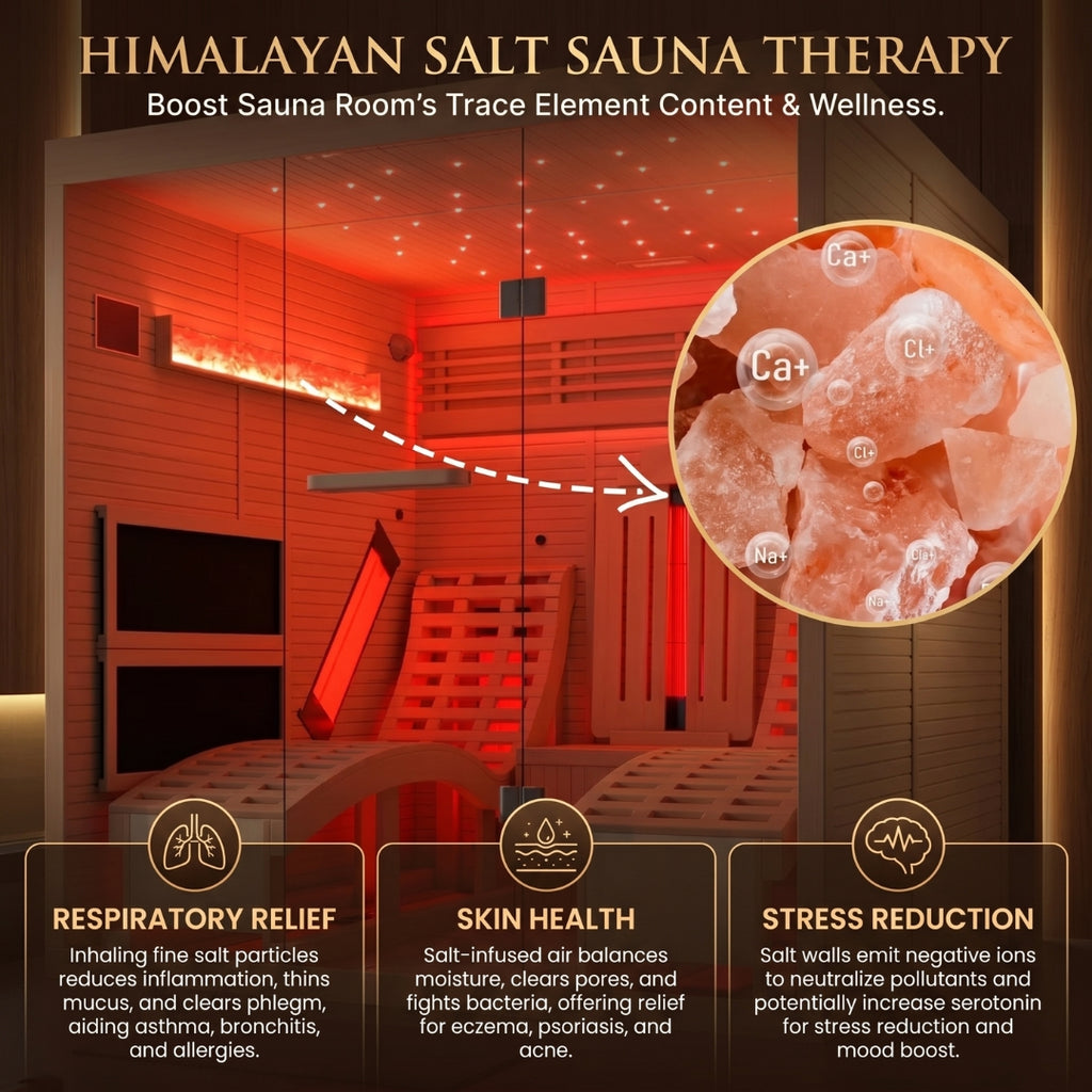 2-Person Recliner Sauna with Himalayan Salt Wall