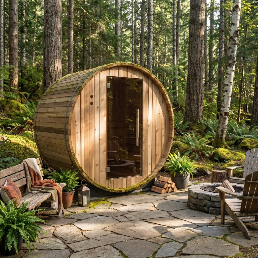 2-Person Cedar Barrel Sauna