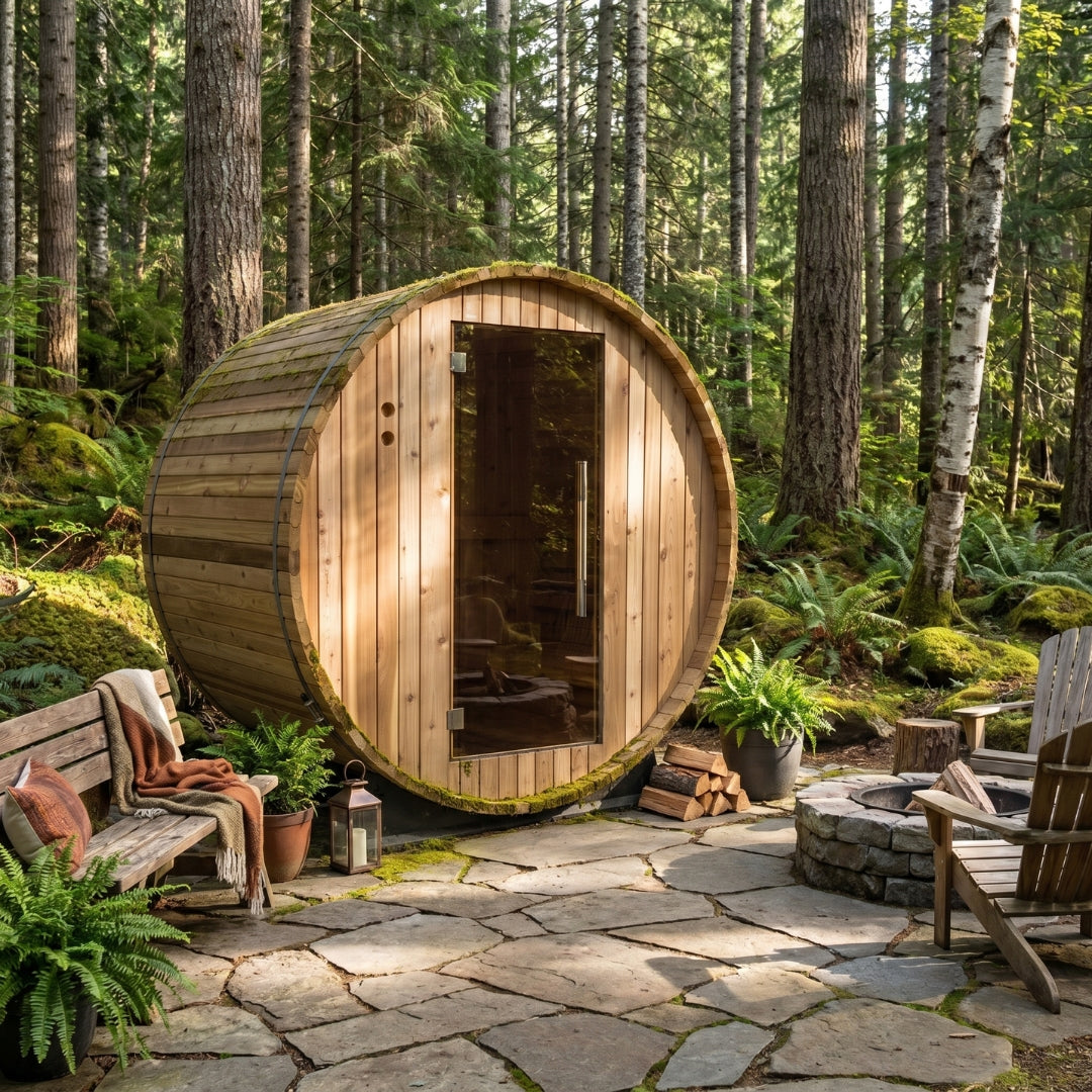 2-Person Cedar Barrel Sauna