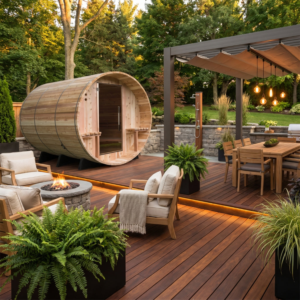6-Person Cedar Barrel Sauna