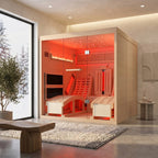 2-Person Recliner Sauna with Himalayan Salt Wall
