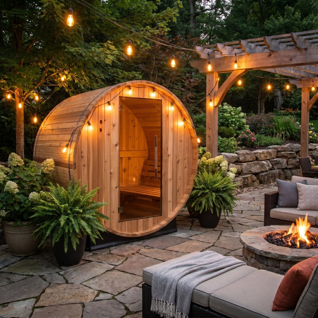 2-Person Cedar Barrel Sauna