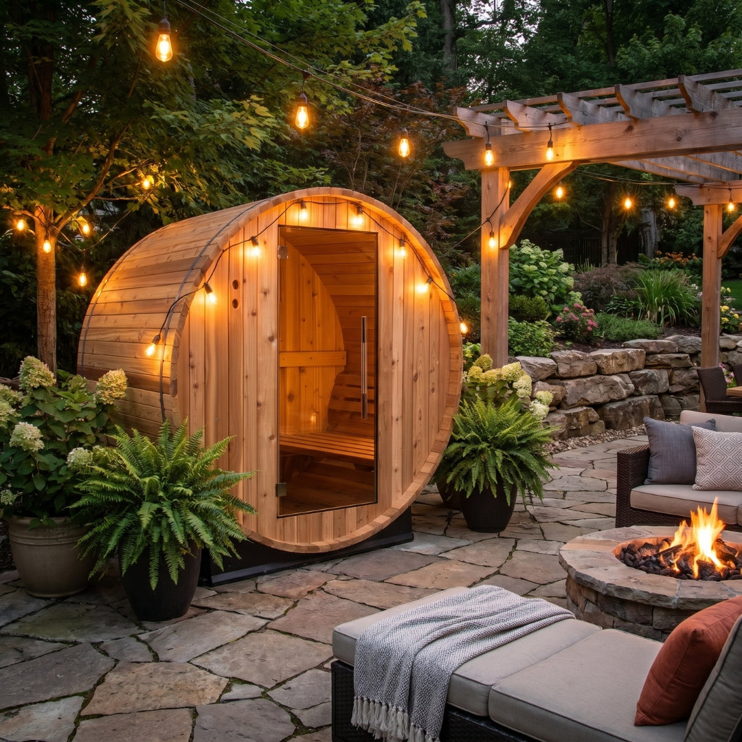 2-Person Cedar Barrel Sauna