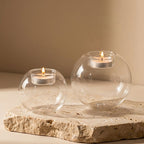 Hollow Glass Candle Holders