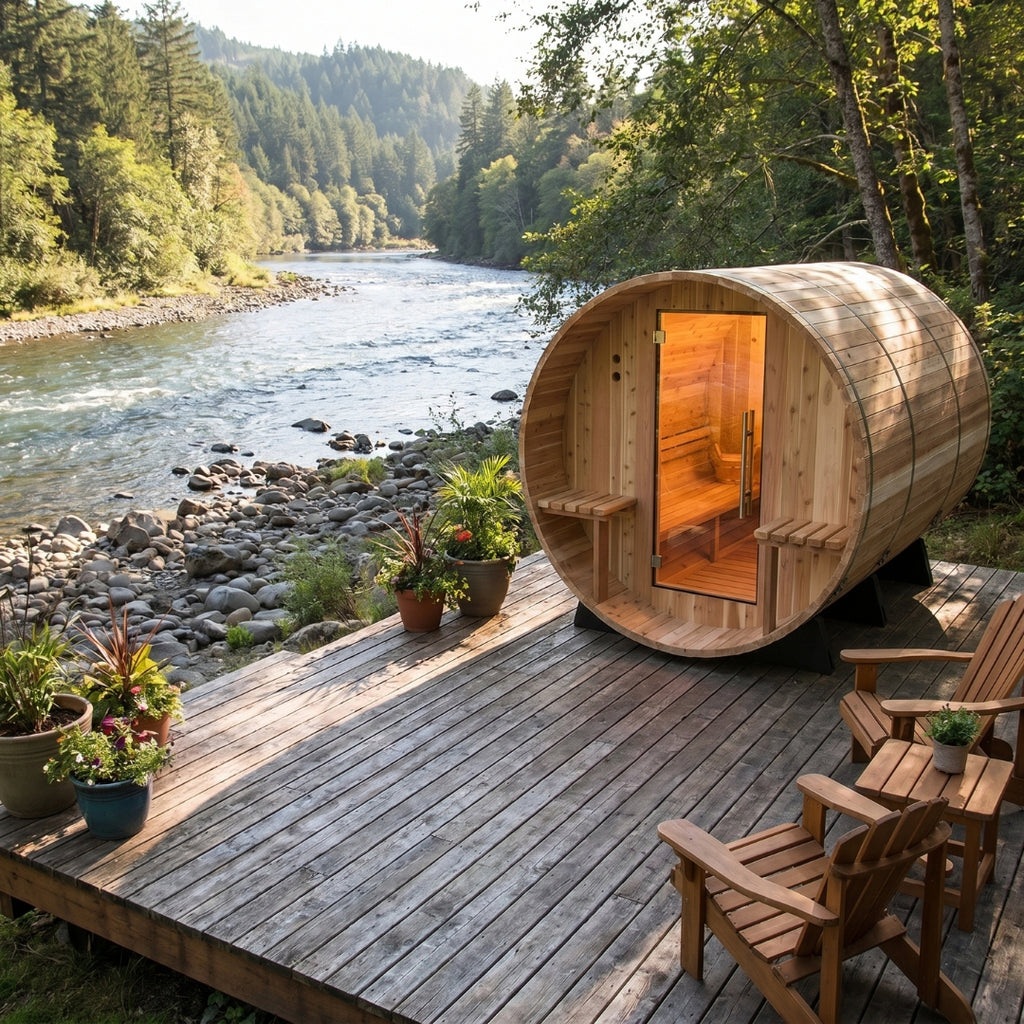 6-Person Cedar Barrel Sauna