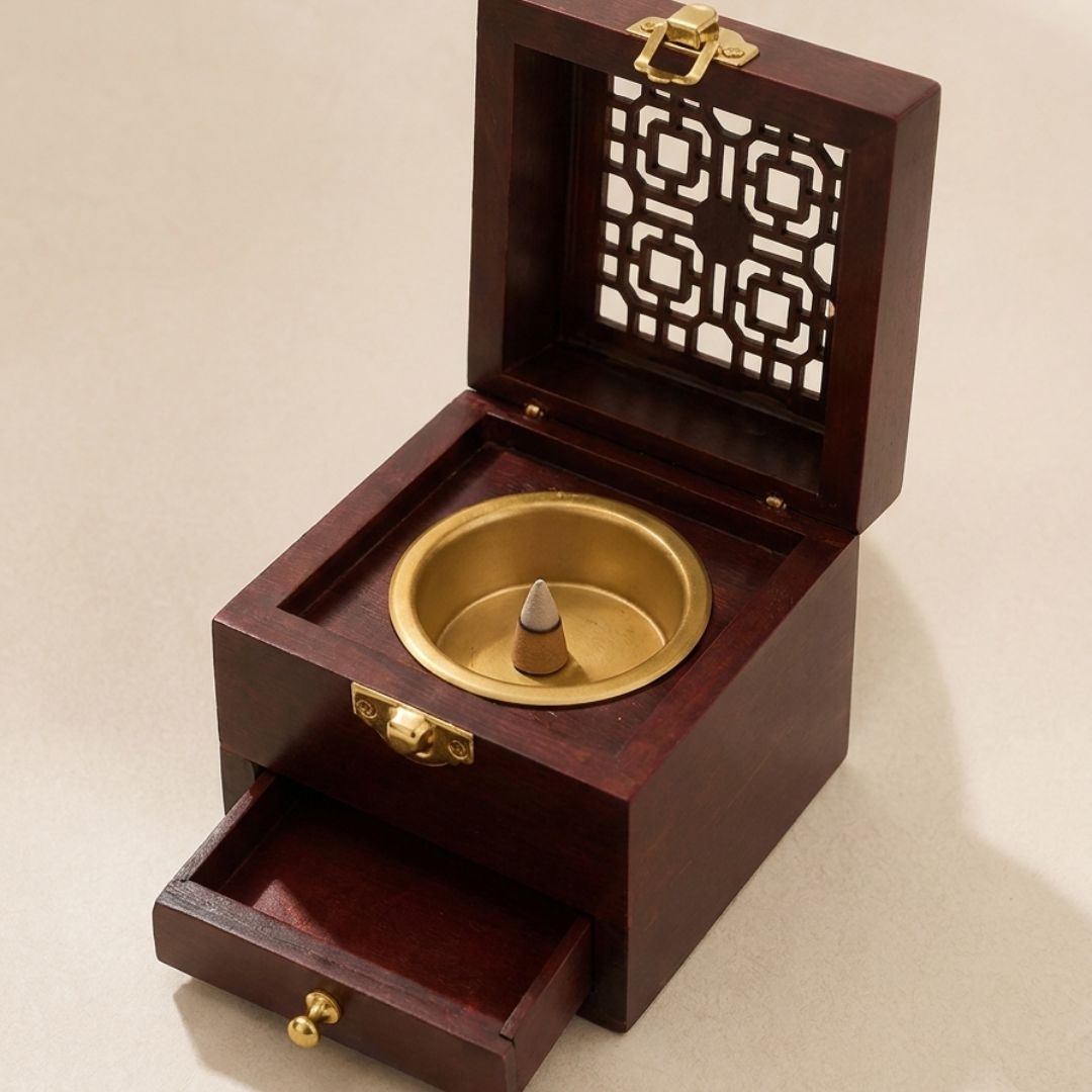 Wooden Antique Incense Burner