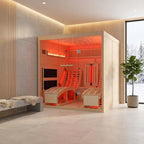2-Person Recliner Sauna with Himalayan Salt Wall