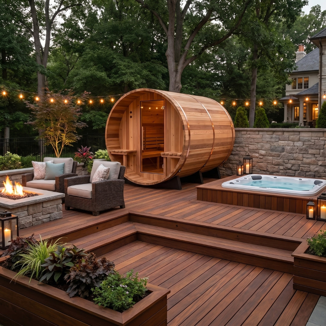 6-Person Cedar Barrel Sauna