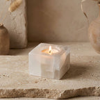 Selenite Stone Candle Holders