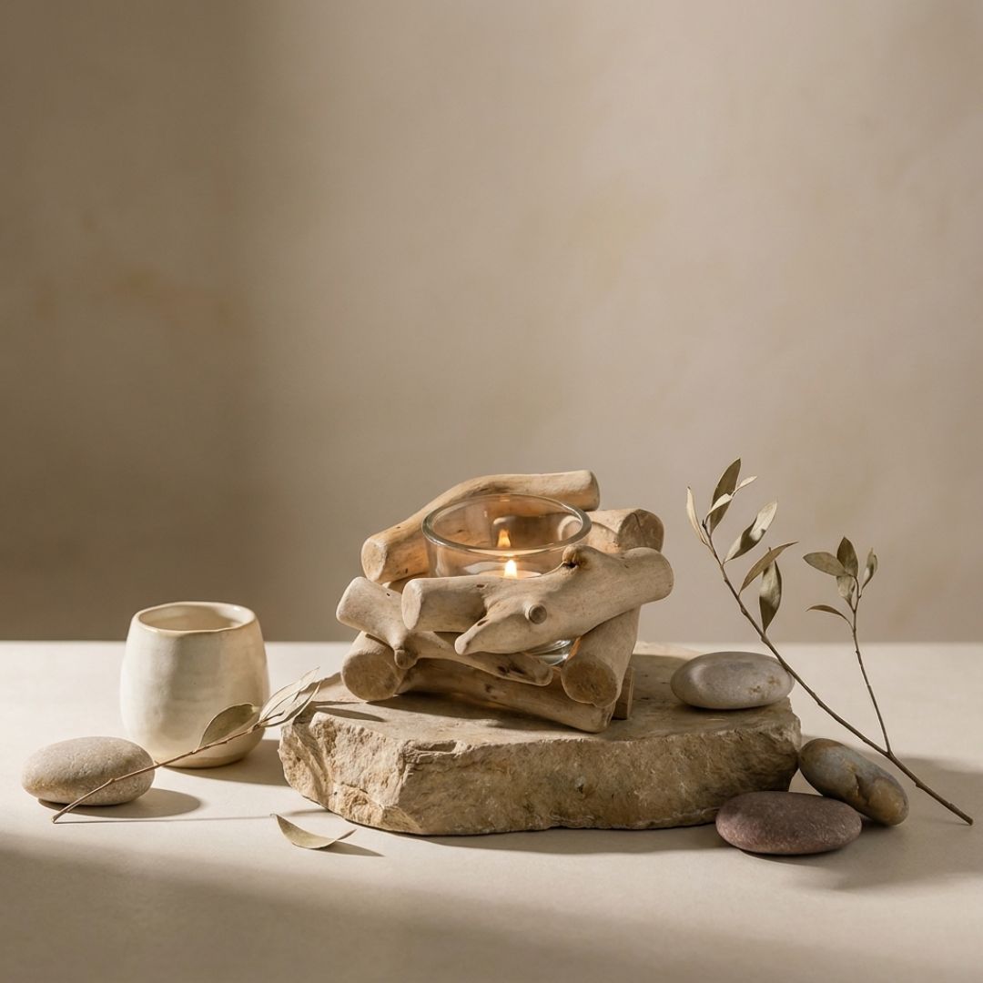 Driftwood Candle Holder