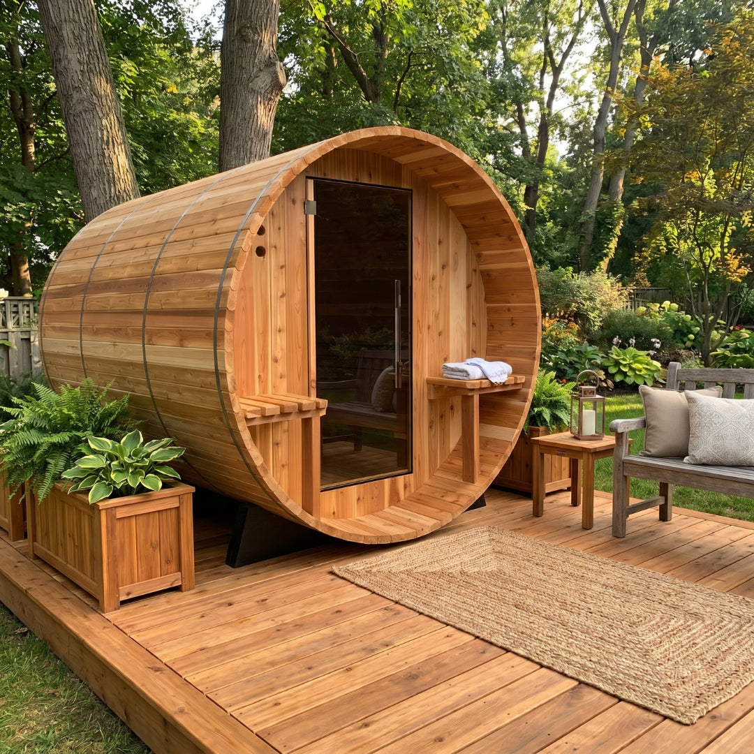 6-Person Cedar Barrel Sauna