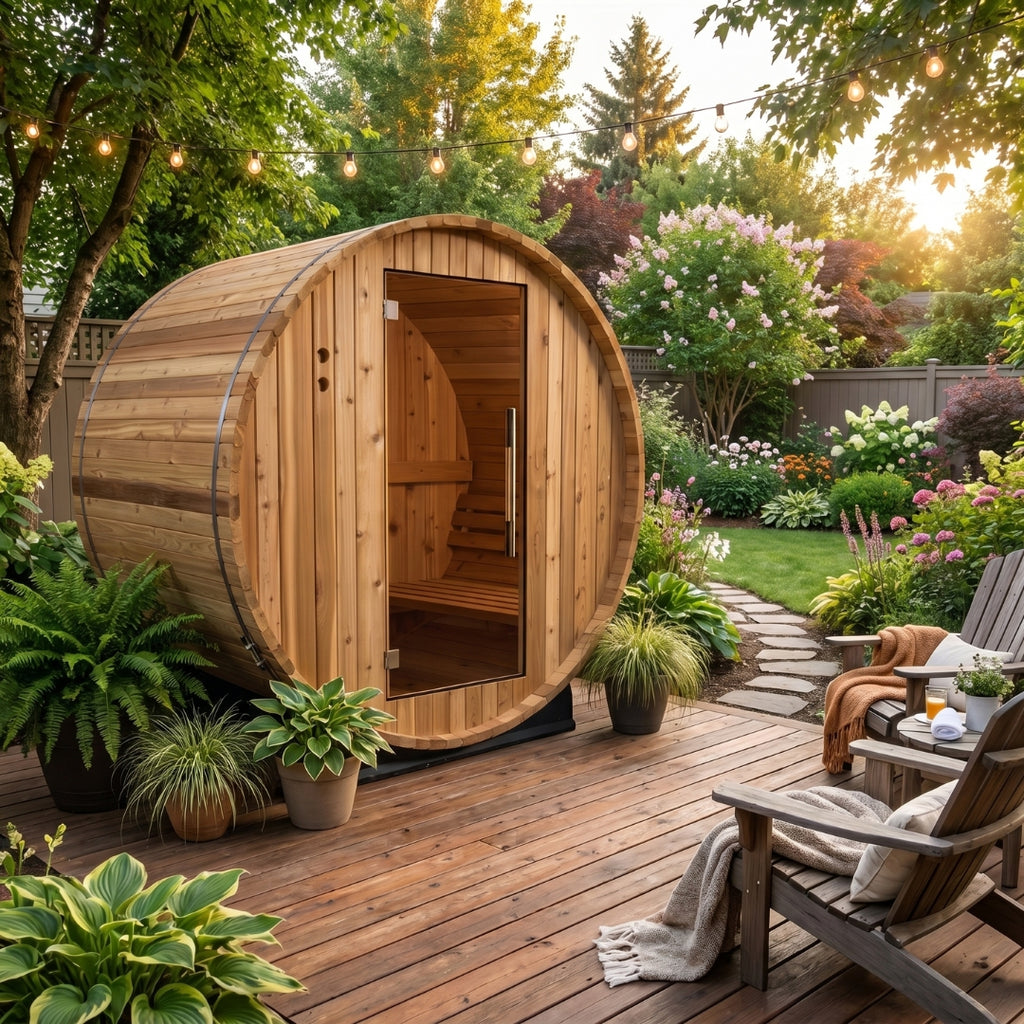 2-Person Cedar Barrel Sauna