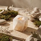 Selenite Stone Candle Holders