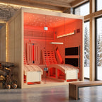 2-Person Recliner Sauna with Himalayan Salt Wall