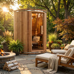 4-Person Vertical Barrel Sauna