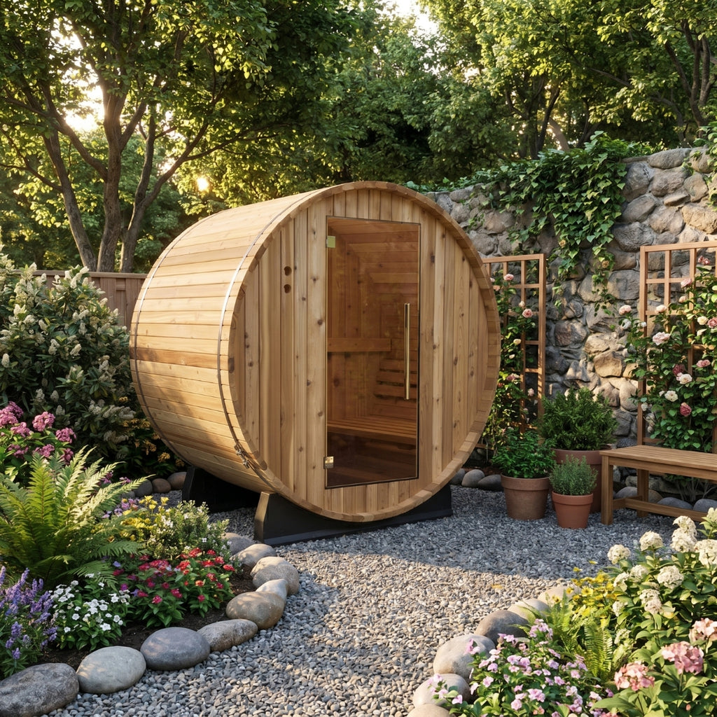 2-Person Cedar Barrel Sauna