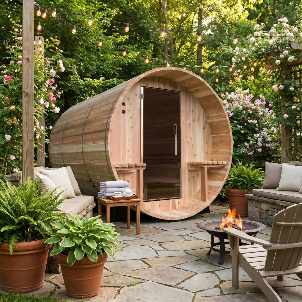 6-Person Cedar Barrel Sauna