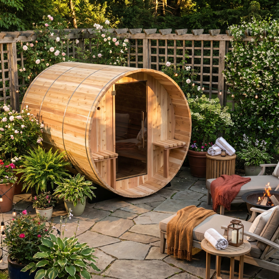 6-Person Cedar Barrel Sauna
