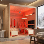 2-Person Recliner Sauna with Himalayan Salt Wall