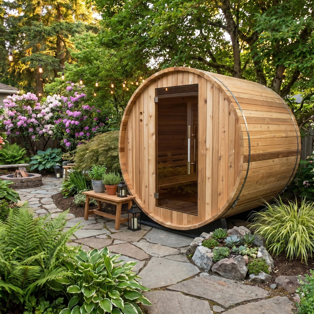 2-Person Cedar Barrel Sauna