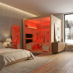 2-Person Recliner Sauna with Himalayan Salt Wall