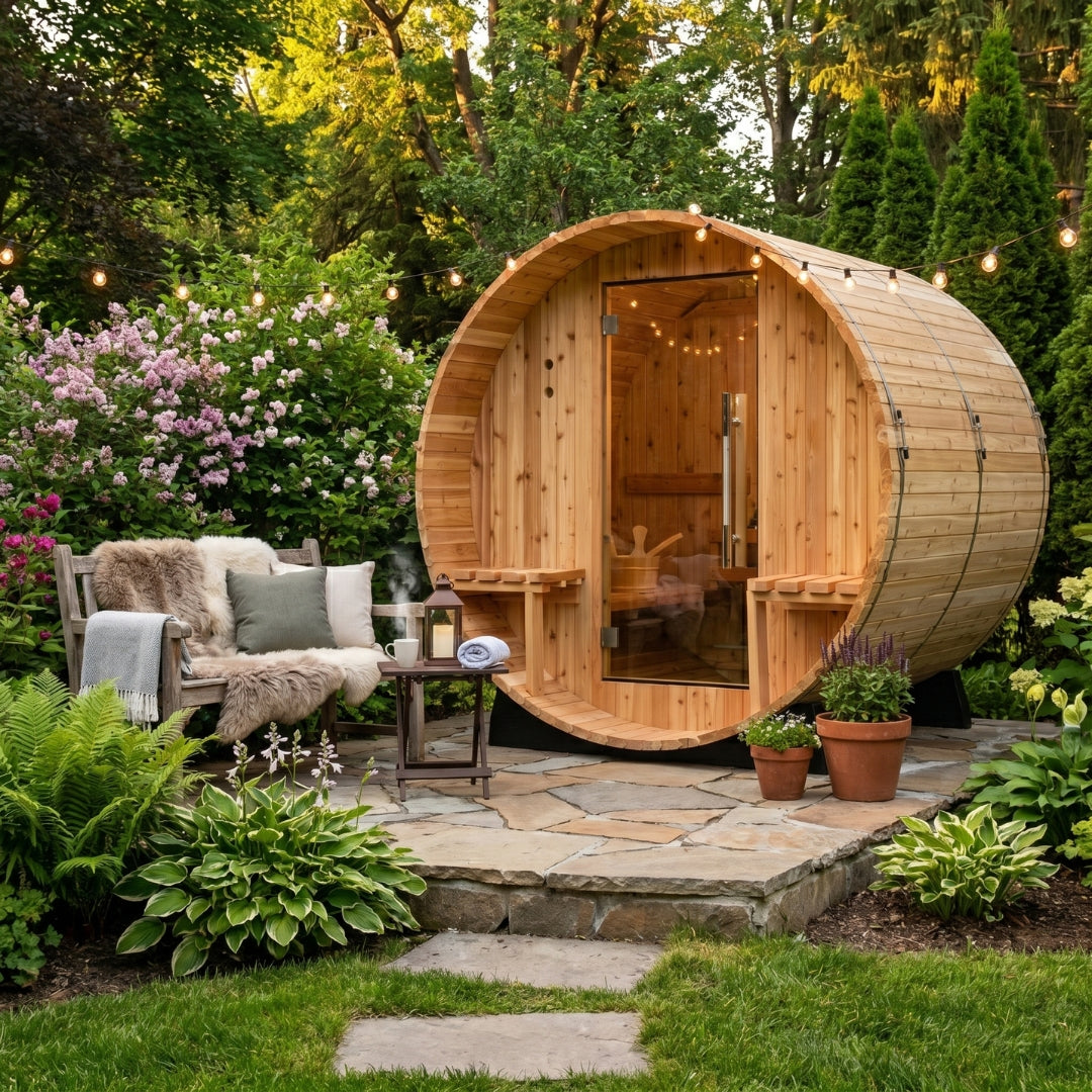 4-Person Cedar Barrel Sauna