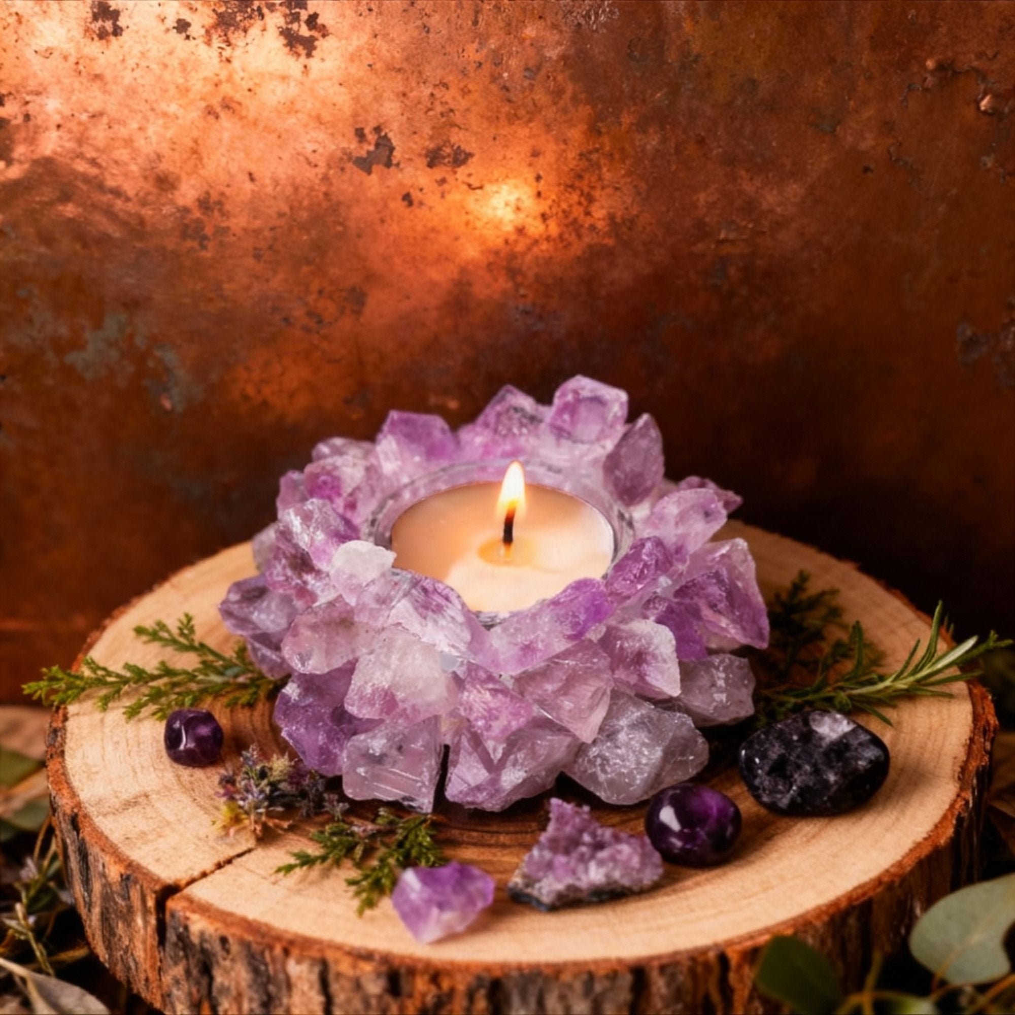 Crystal Candle Nest Ritual