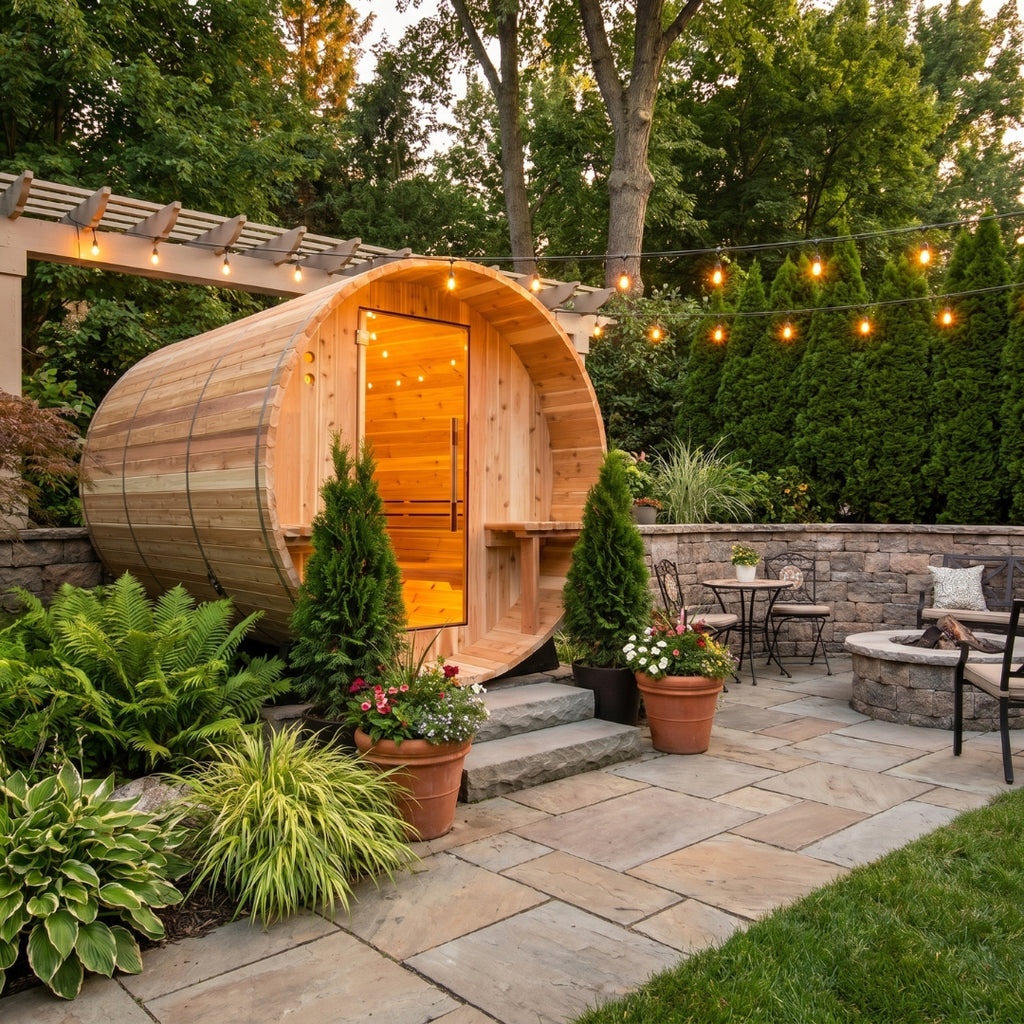 6-Person Cedar Barrel Sauna