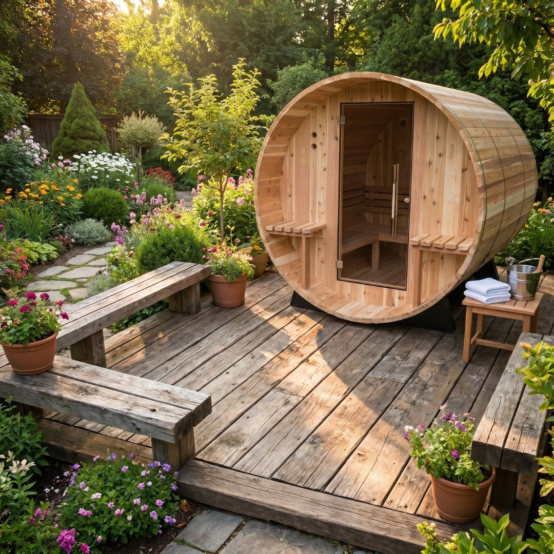 6-Person Cedar Barrel Sauna