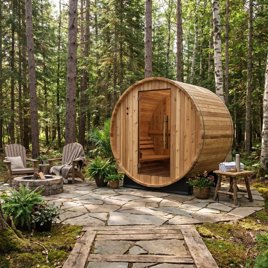 2-Person Cedar Barrel Sauna