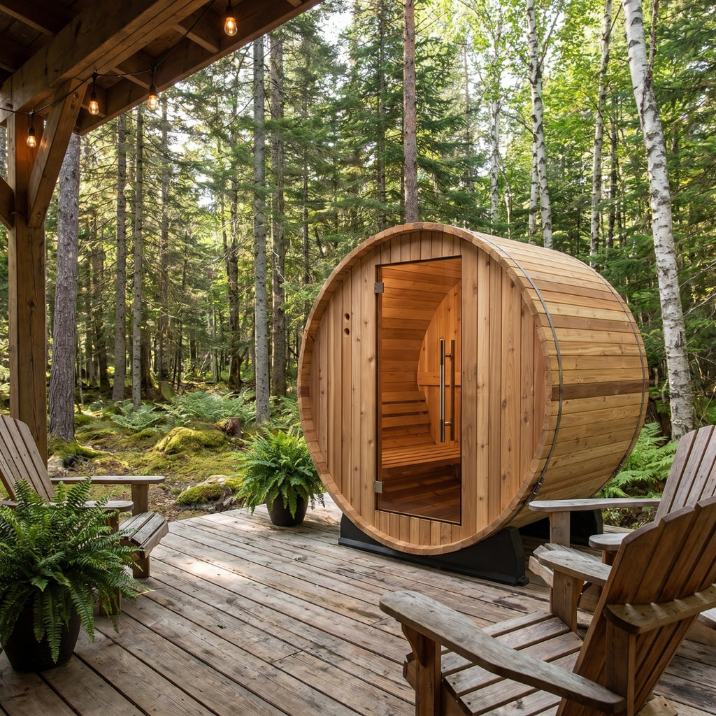 2-Person Cedar Barrel Sauna
