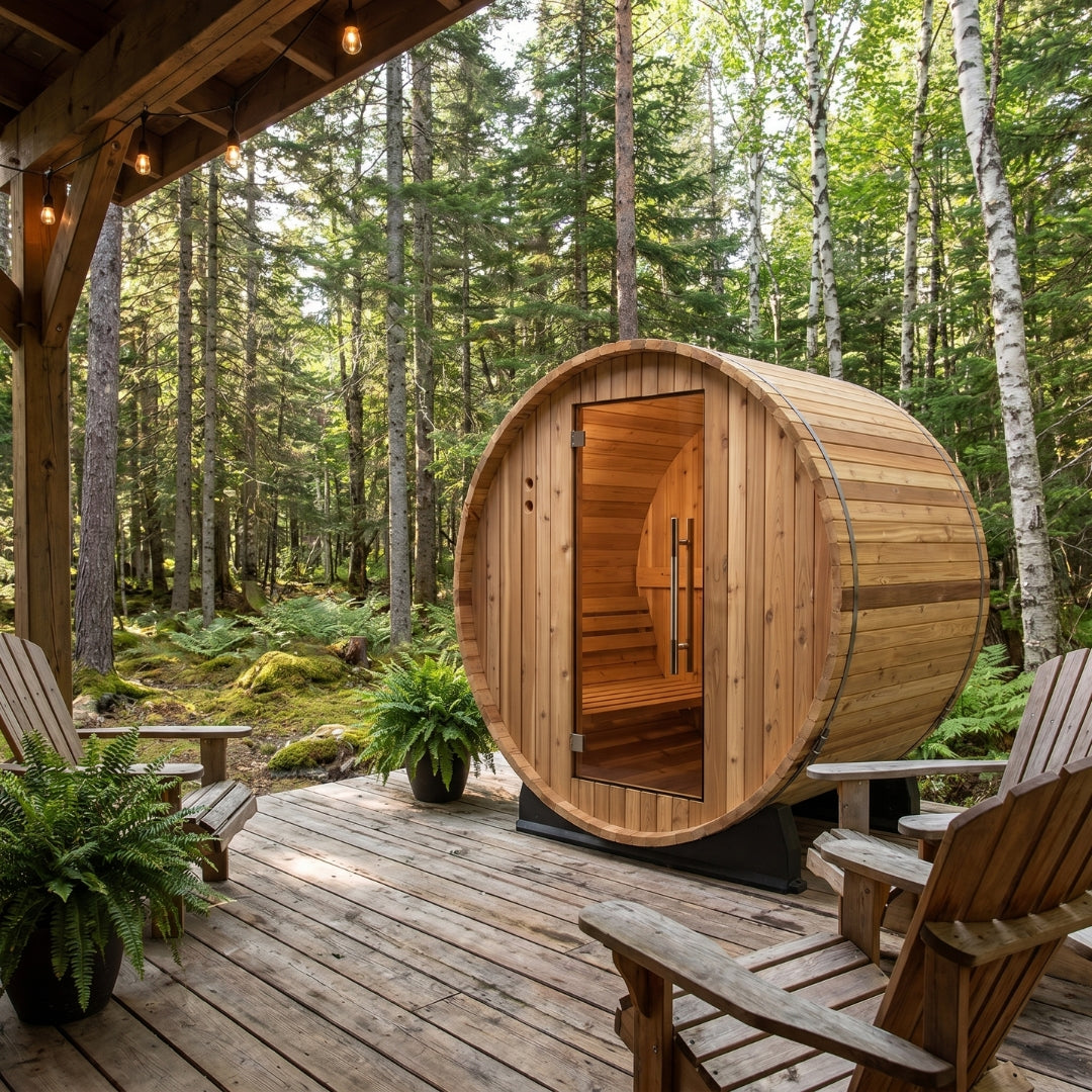 2-Person Cedar Barrel Sauna