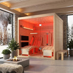 2-Person Recliner Sauna with Himalayan Salt Wall