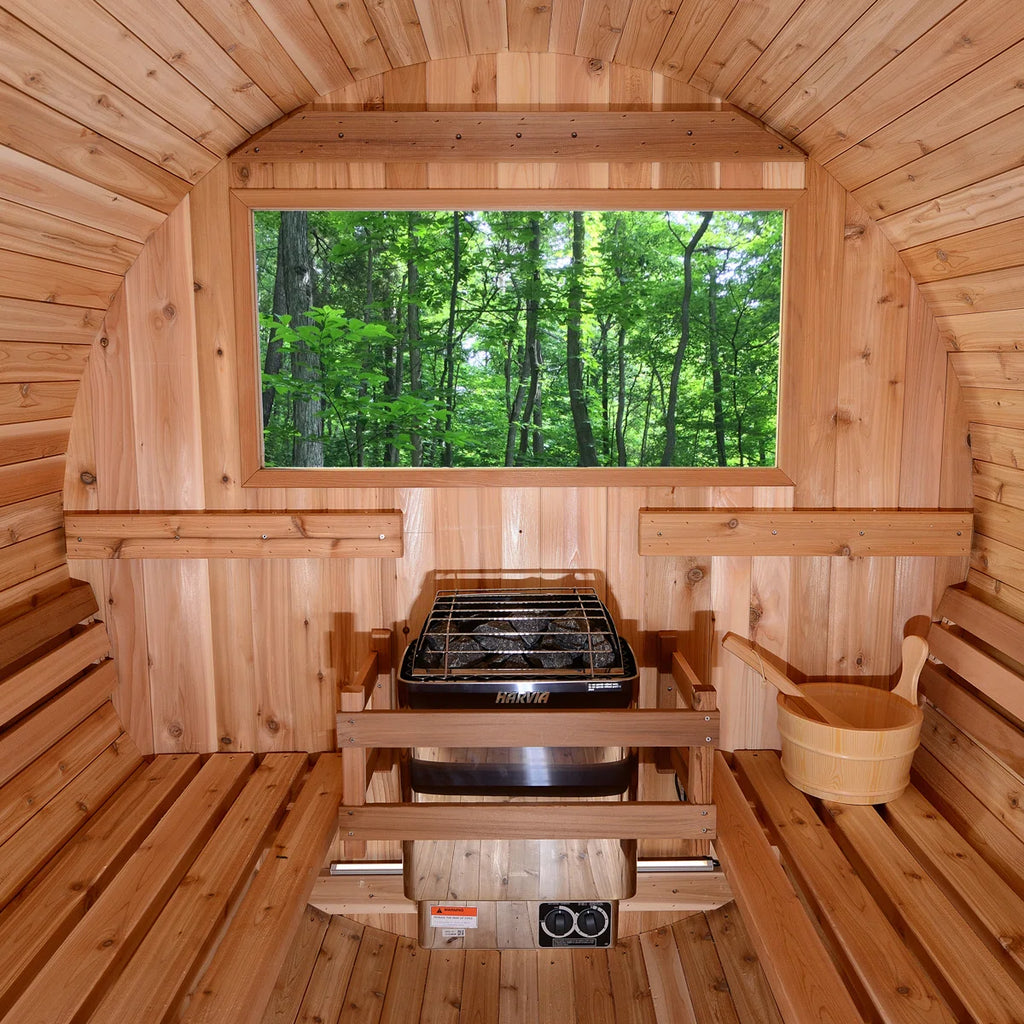 4-Person Cedar Barrel Sauna