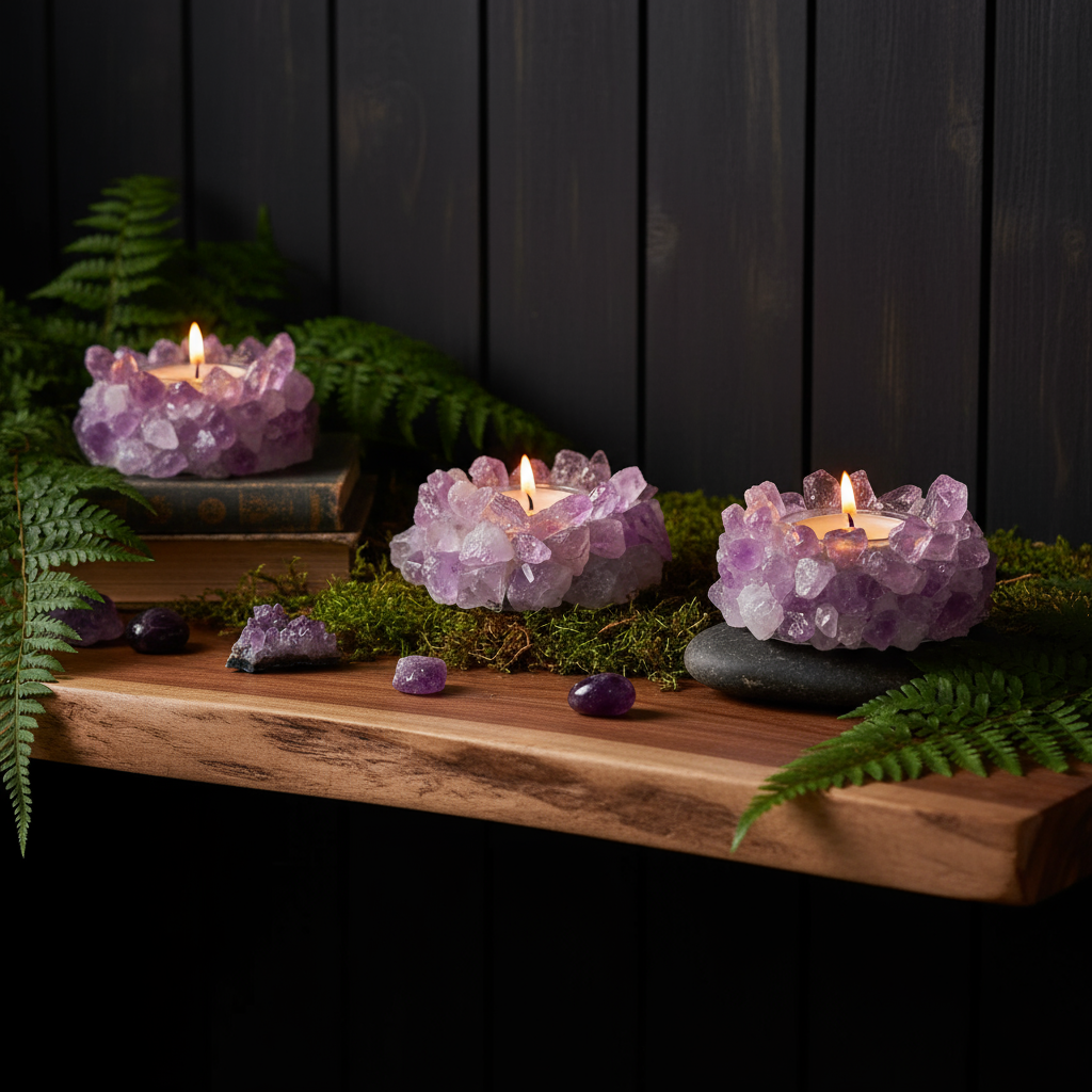 Crystal Candle Nest Ritual