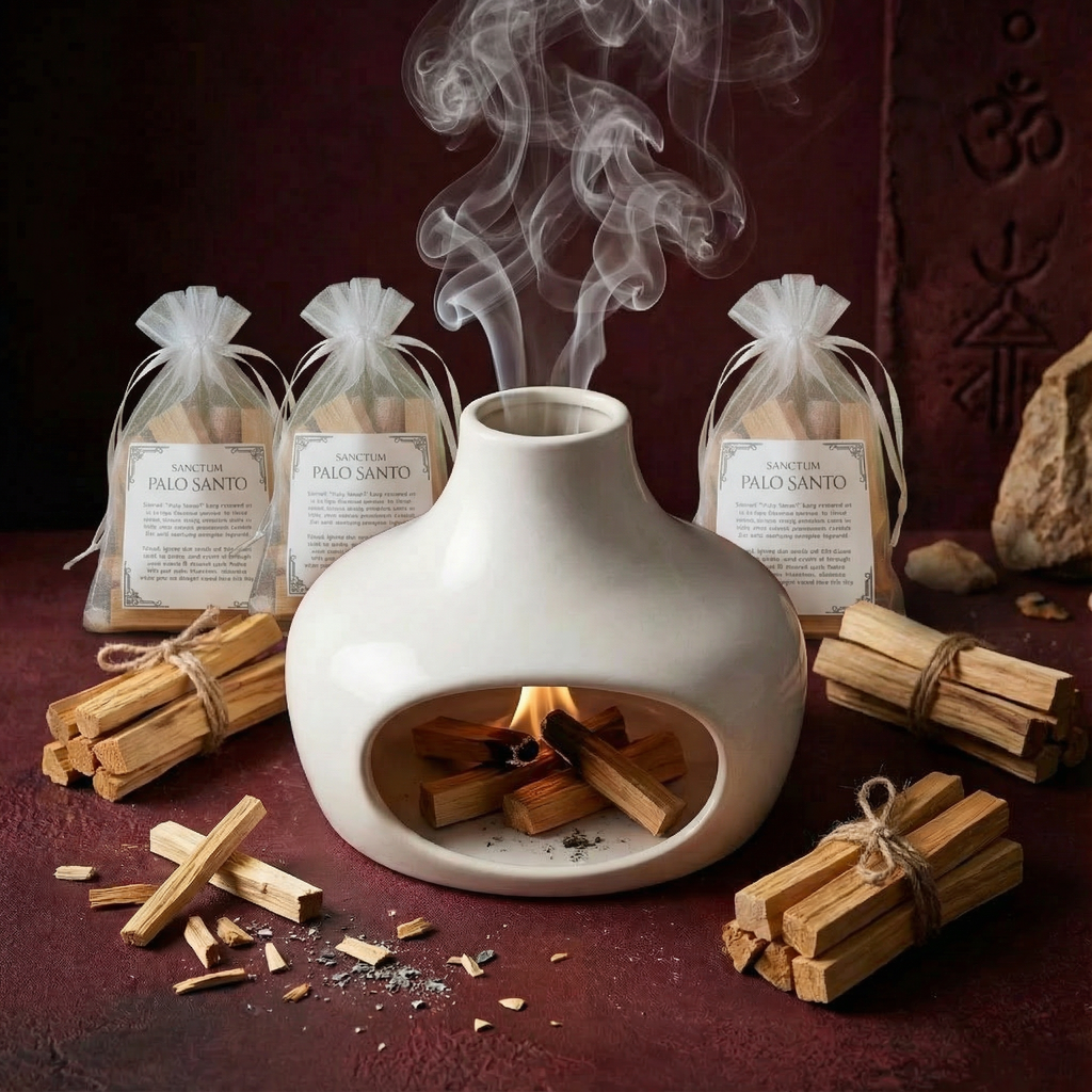 palo santo burner with palo santo wood sticks
