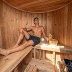 4-Person Vertical Barrel Sauna