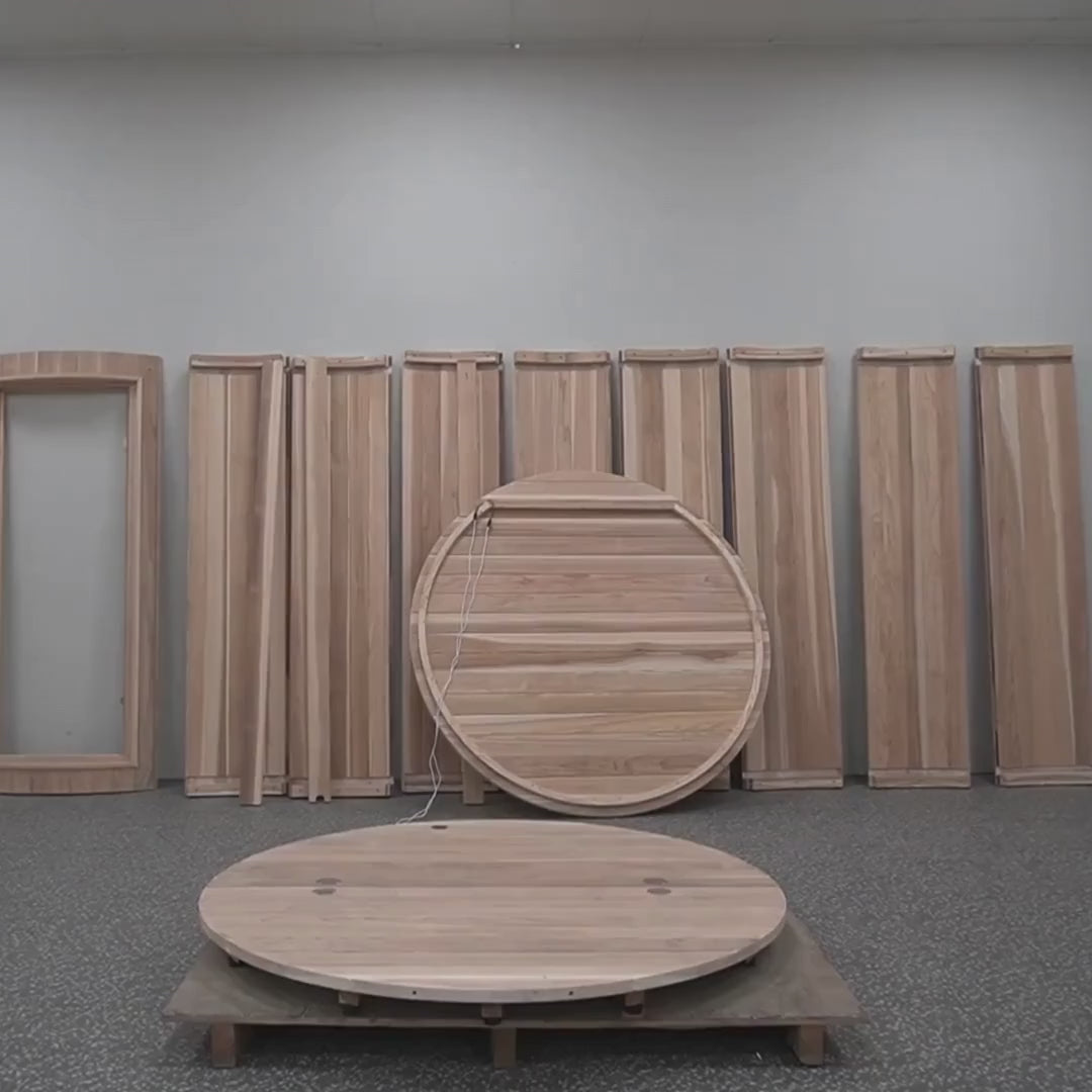 4-Person Vertical Barrel Sauna
